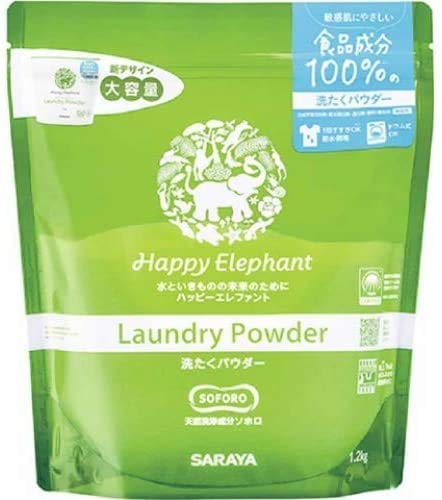 ハッピーエレファント 洗たくパウダー 1.2kg×4個