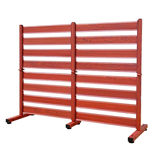 ALMAX アルマックス オレフェンス アルミ たためる フェンス 幅120×高さ90 (木目調 ブラウン) 目隠し ラティス DIY OF-1209BN