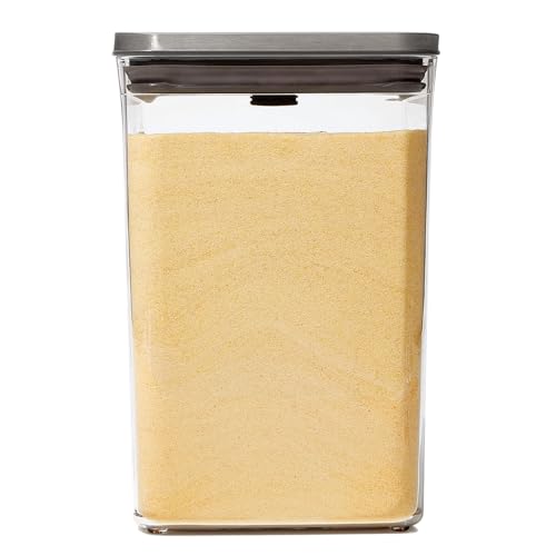 オクソー 保存容器 OXO プラスチック 密閉 4.2L ステンレス ポップコンテナ ビッグスクエア ミディアム