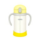 サーモス(THERMOS) まほうびんのベビーストローマグ FJL-350 イエローホワイト (YWH) 350ml 水筒 子供 ステンレス製魔法びん構造 スペ...