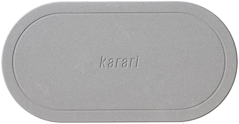 アネスティカンパニー アネスティ(Honesty) 珪藻土 コースター オーバル グレー 縦18.5×横9.5×高さ0.8cm karari 吸水 速乾 ピッチャー トレー HO2108