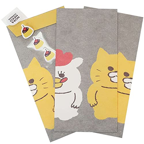 アクティブコーポレーション ぽち袋[長封筒 3枚セット]ノラネコぐんだん/プリン