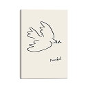ピカソ 鳩 ポスター 平和鳩 絵画 装飾画 アートパネル 絵画 インテリア 額付き線画 雑貨 おしゃれ 写真 飾り絵 玄関 寝室の装飾 木枠付きの完成品 (30X40cm)