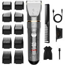 バリカン【2025新登場 USB充電式】ヘアカッター メンズ 電動ばりかん 散髪用 自動研磨 プロ仕様 0.8-26mm対応 LEDディスプレイ 2段階モード 全身防水 家庭用 業務用 子供用 セルフカット 低騒音