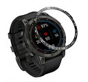SHEAWA for Garmin(ガーミン) Fenix 7X ベゼルリング 保護リング アルミ カバー 互換品 ケース 傷防止 耐衝撃 アクセサリー (ブラック)