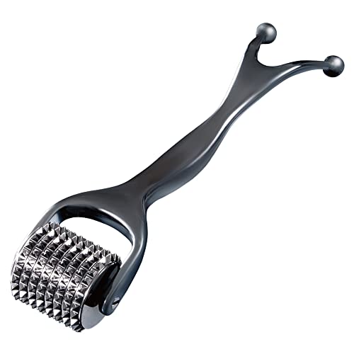 アルファックス マッサージローラー 頭皮マッサージ ヘッドスパ 熱伝導スカルプローラー ブラック