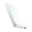 エレコム モバイルバッテリー 大容量 急速充電 12000mAh USB PD対応 20W リン酸鉄 2台同時充電 出力2ポート (Type-C/USB-A) 入力(Type-C) 【 iPhone 16 15 14 / iPad/Android 各種対応】 ホワイト DE-C39-12000WH