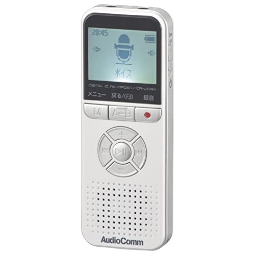オーム電機AudioComm デジタルICレコーダー ボイスレコーダー 4GB MP3録音 WAV録音 MP3再生 WAV再生 会話録音 自動開始 ノイズ軽減 ホワイト ICR-U134N 03-1908 OHM オーム電機AudioComm デジタルICレコーダー ボイスレコーダー 4GB MP3録音 WAV録音 MP3再生 WAV再生 会話録音 自動開始 ノイズ軽減 ホワイト ICR-U134N 03-1908 OHM