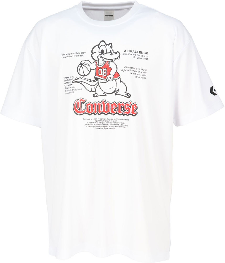 【メール便OK】CONVERSE(コンバース) CB242363 メンズ プリントTシャツ バスケットボール 半袖 練習用