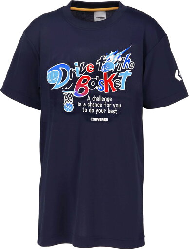 【メール便OK】CONVERSE(コンバース) CB442353 ジュニア プリントTシャツ バスケットボール 半袖 練習用 子供用 【メール便OK】CONVERSE(コンバース) CB442353 ジュニア プリントTシャツ バスケットボール 半袖 練習用 子供用