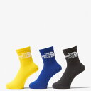 THE NORTH FACE(ザ・ノース・フェイス) NN82411 TNF ジャカード ロゴ 3P クルー ショートソックス 3足組 靴下 メンズ レディース(4)