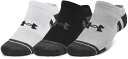 UNDER ARMOUR(アンダーアーマー) 1379503 UAパフォーマンステック ノーショー ソックス 3足セット 靴下 スポーツ ユニセックス