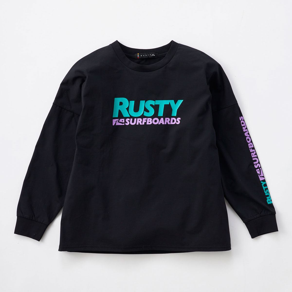 【メール便OK】キッズ ジュニア 長袖ラッシュガード UV 水陸両用 Tシャツ 水泳 プール 子供用 RUSTY(ラスティ) 963461