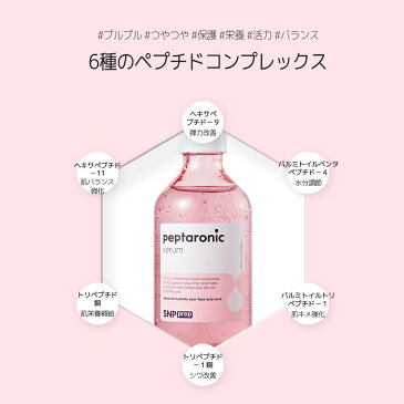 【プレップぺプチロニックセラム220ml】ヒアルロン酸 ペプチド しっとり弾力アップ 韓国コスメ 韓国 コスメ 化粧水 保湿 大容量 美容液 顔 スキンケア【SNP公式】