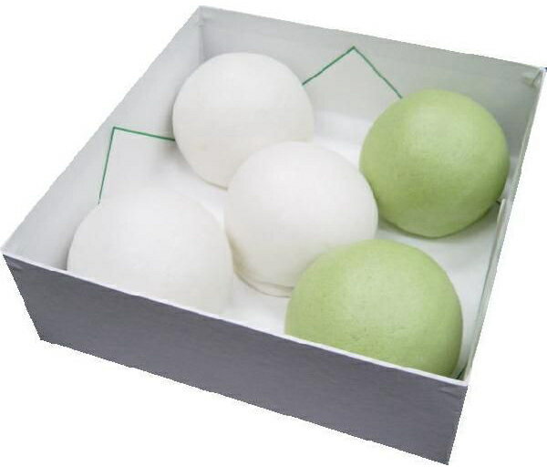 【法要饅頭6cm 5ヶ入 75g（葬式まんじゅう）】 青白饅頭 仏事 弔事 お供え 香典 和菓子 法要 法事 葬式..