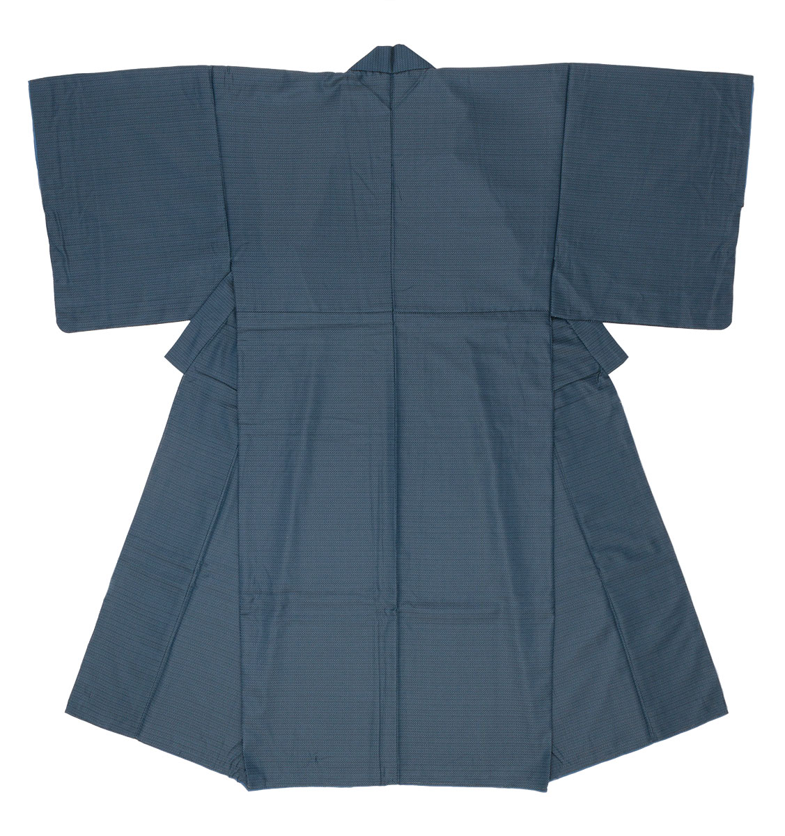 マラソン☆最大1000円クーポン配布中☆11/11 1:59まで 着物 メンズ セット 羽織 袷 男 アンサンブル 袷着物 帯 長襦袢 羽織紐 巾着 紺 ポリエステル 十字亀甲絣 販売 M L LL 送料無料