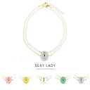 \浴衣フェス開催中/最大1000円クーポン配布中☆7/16までネックレス ペンダント 2連 パール レトロ ポップ ゴージャス パーティー レディー セクシー 大人 首飾り アクセサリー