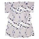 \浴衣フェス/7/16まで限定★クーポンで1BUY50%OFF・2BUY60%OFF浴衣 レディース グレー 灰色系 ホワイト 白 牡丹 花 フラワー モダン ...