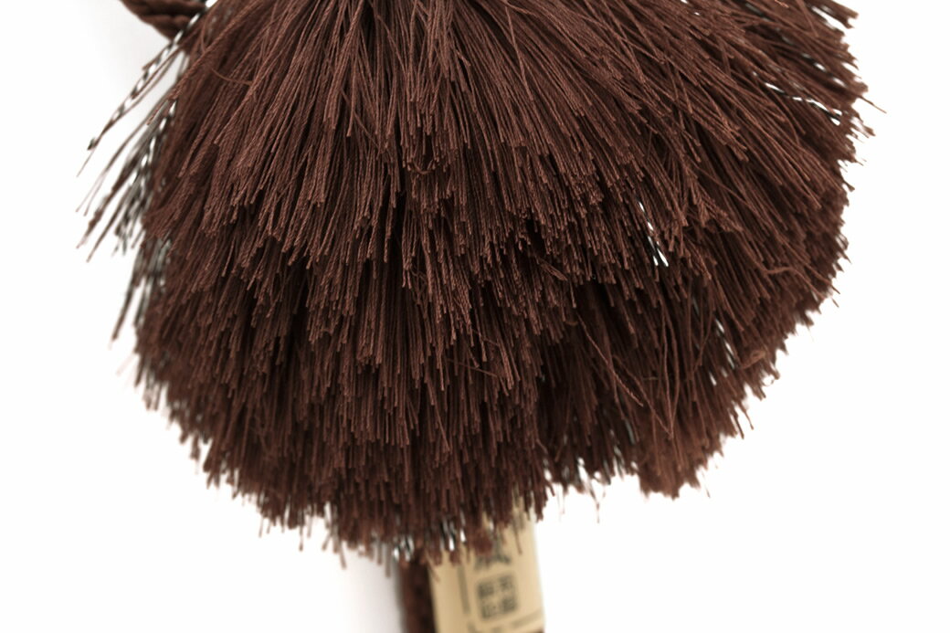 【先着200名限定◎クーポンで20%off☆17周年記念 4/1-4/11】羽織紐 男 メンズ 翠嵐工房 焦茶色 ブラウン ライン 手組紐 手ぐみひも 平組 正絹 S環付属 和装小物 男性用 日本製 送料無料