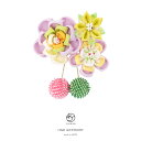 桜（かんざし） 【半額！先着100名限定】◆クーポンで50%OFF！4/14~30】髪飾り 成人式 つまみ細工 薄紫 ライトパープル クリーム ピンク 梅 うめ 桜 さくら 花 コサージュ 絞り 玉飾り ぶら飾り コーム 髪留め ヘアアクセサリー 振袖向け 卒業式向け 日本製 和装 【あす楽対応】