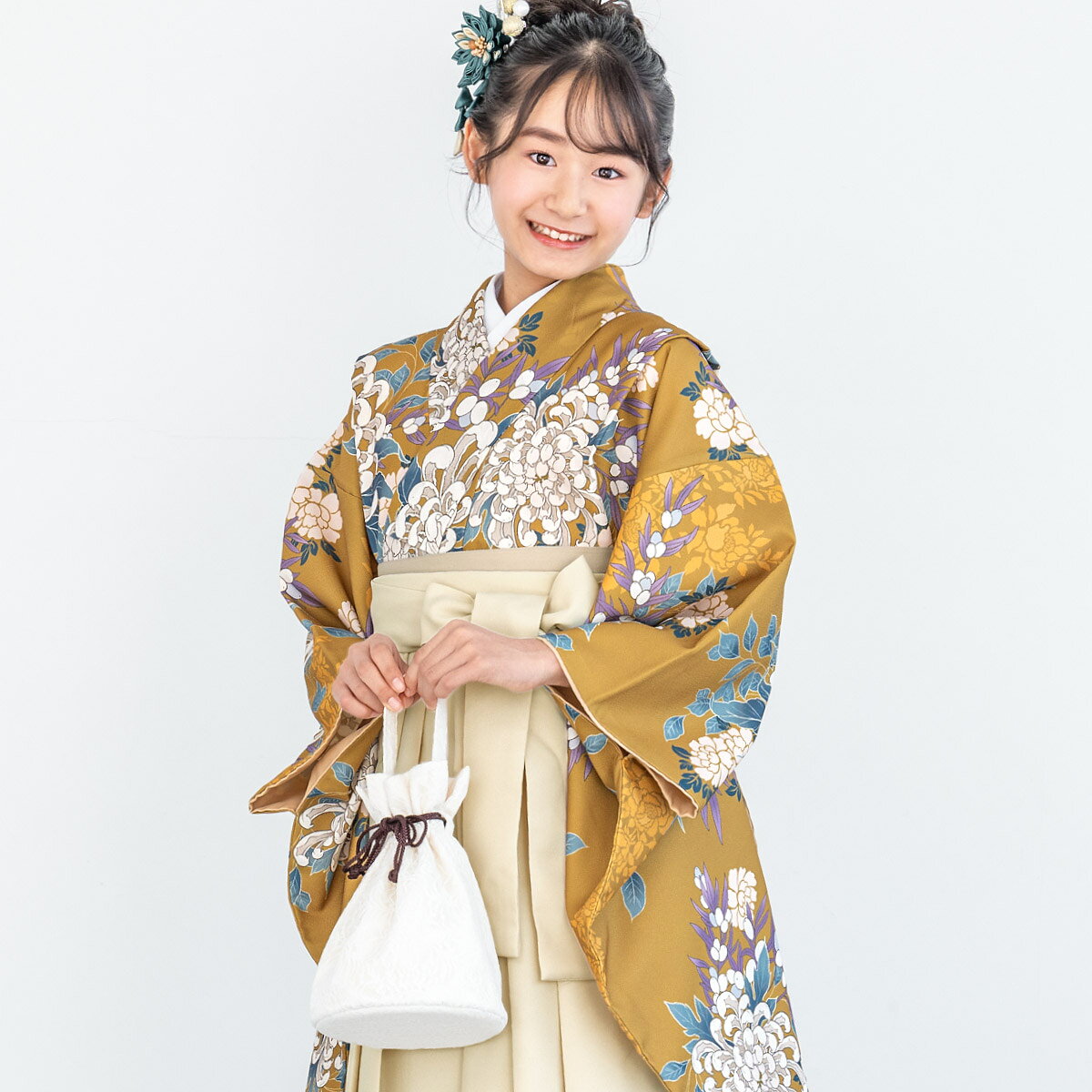 楽天市場】卒業式 袴（柄菊）（和服｜キッズファッション）：キッズ