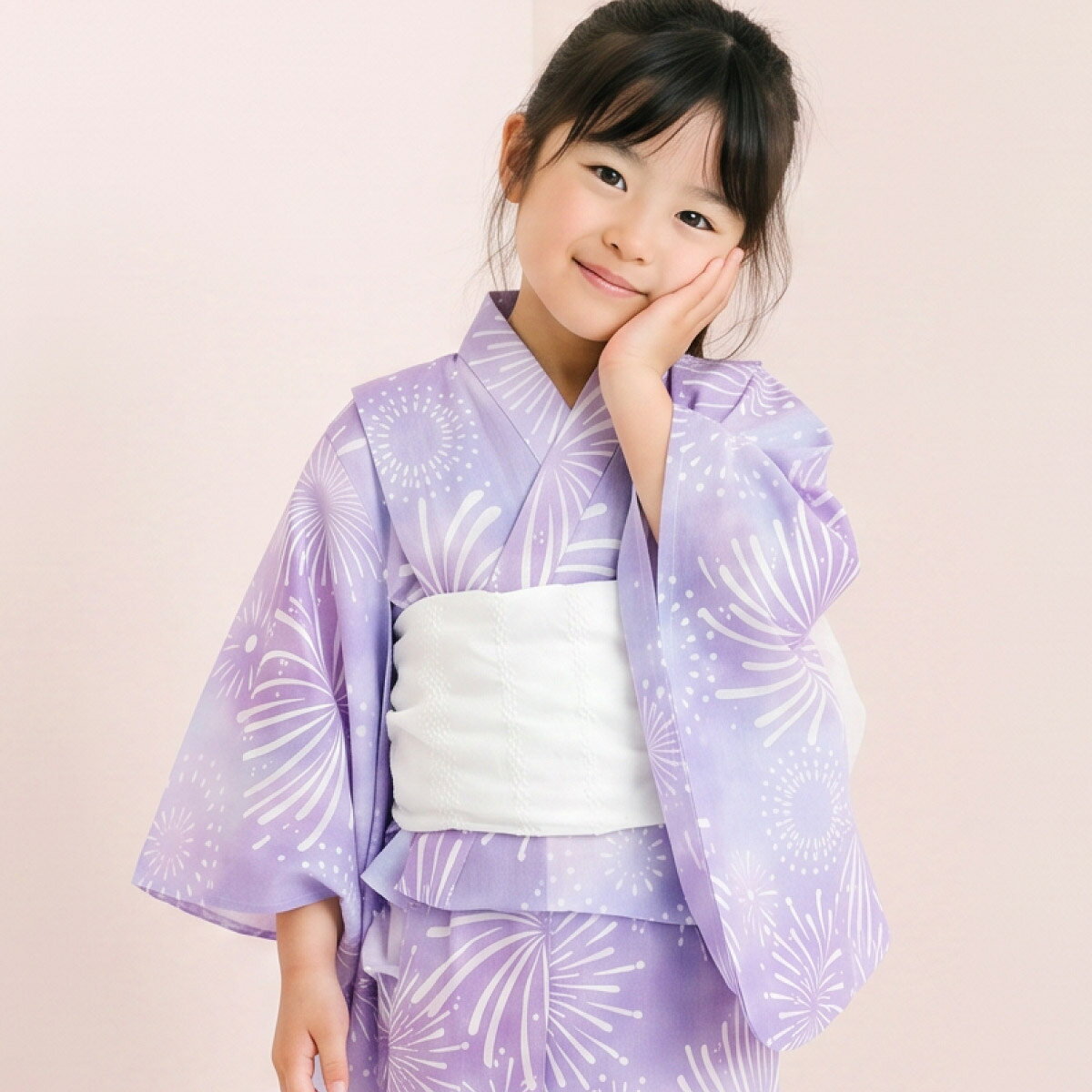 楽天市場】浴衣 ピンク（柄花火）（キッズ・ベビー・マタニティ）の通販
