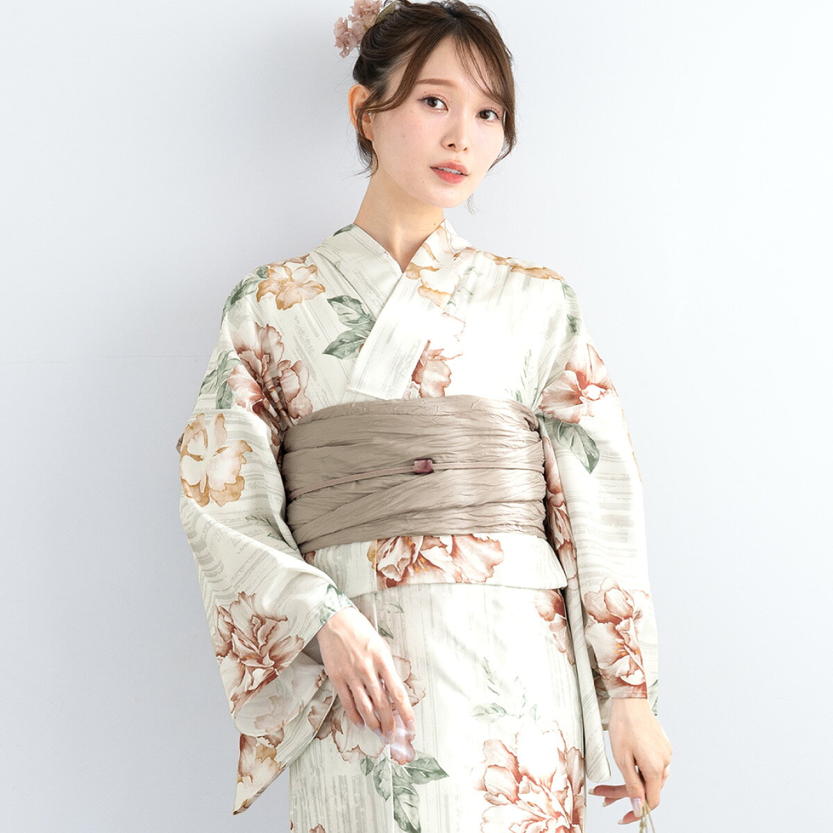 楽天市場】菊（カラーベージュ）（浴衣セット｜和服）：レディース