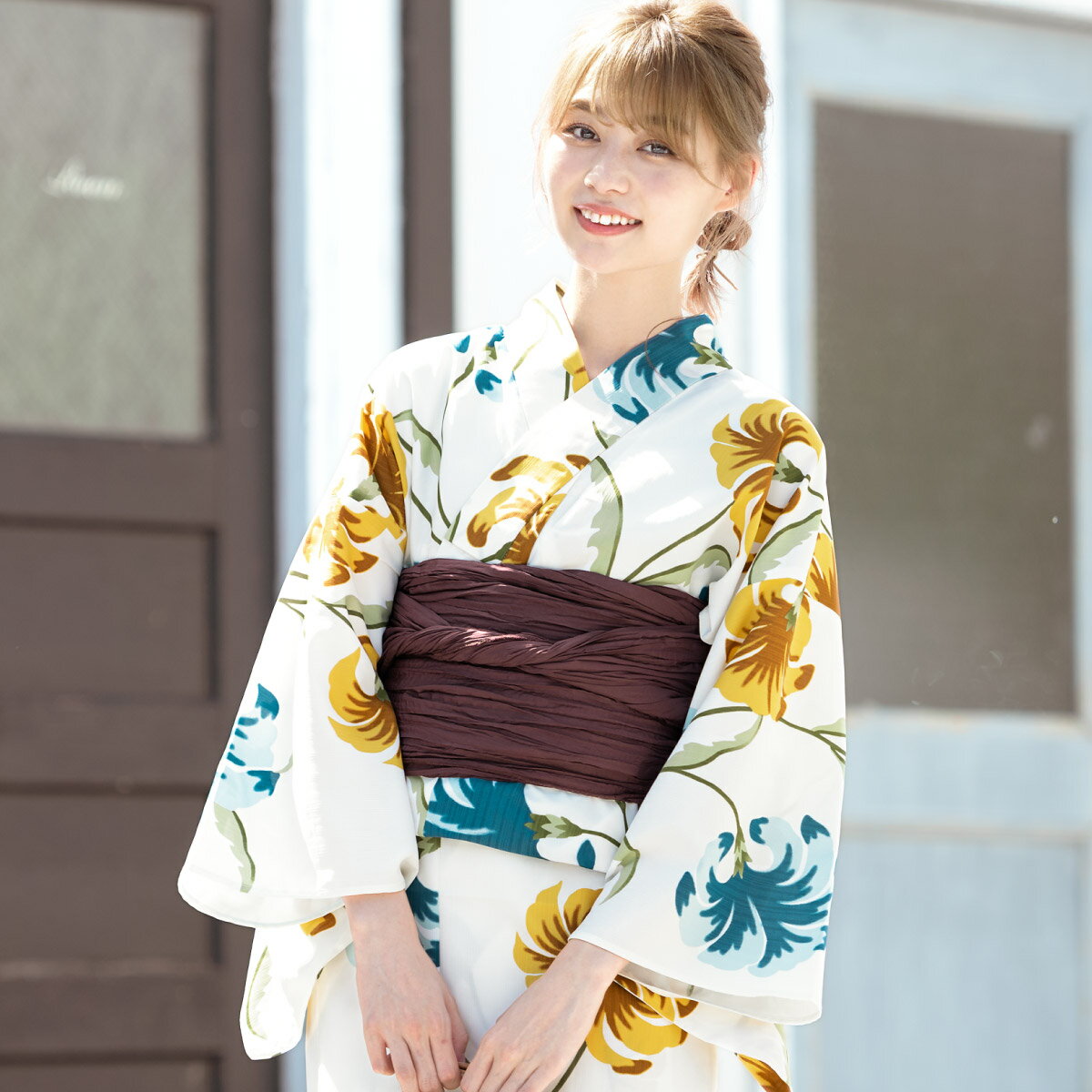 楽天市場】浴衣セット（カラーイエロー）（和服｜レディース