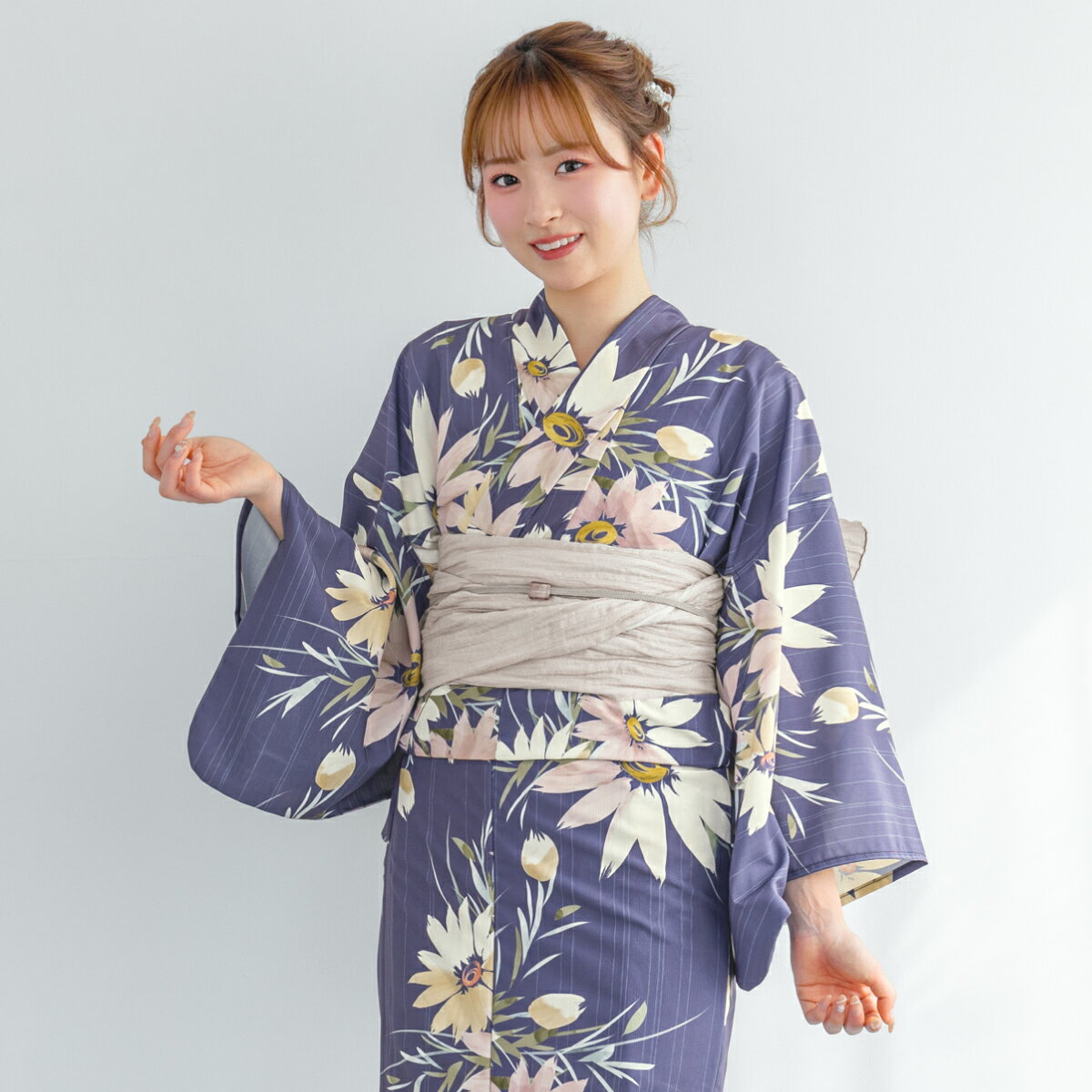 楽天市場】浴衣 紫 セット（カラーパープル）（浴衣セット｜和服