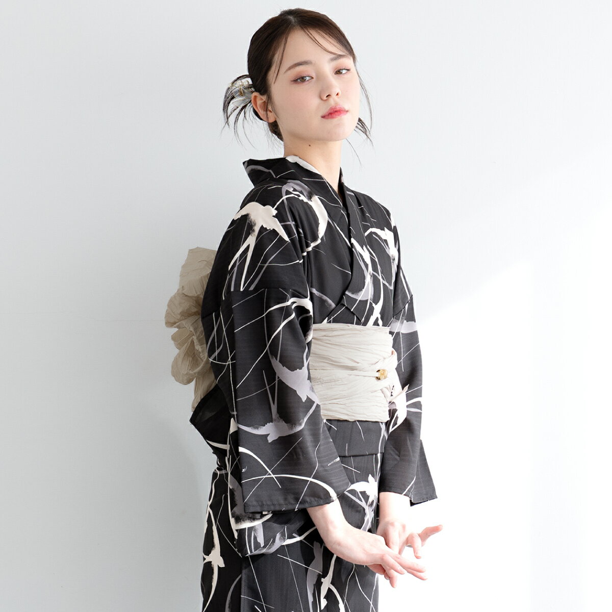 楽天市場】麻の葉（カラーブラック）（浴衣セット｜和服）：レディース