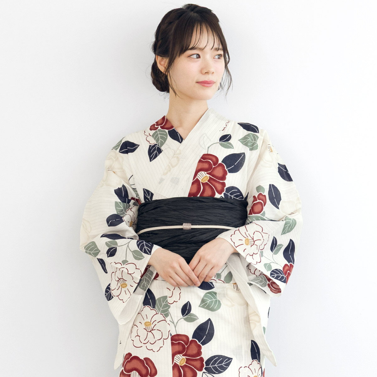 楽天市場】白（柄椿）（浴衣セット｜和服）：レディースファッションの通販
