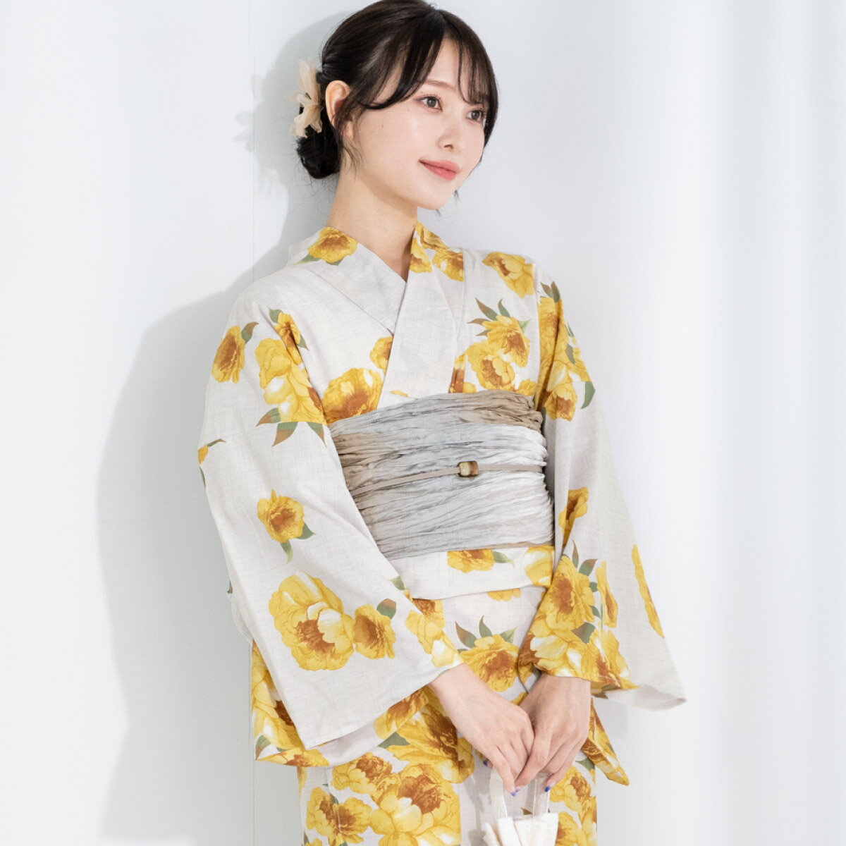 楽天市場】浴衣 綿絽（カラーブラウン）（和服｜レディース