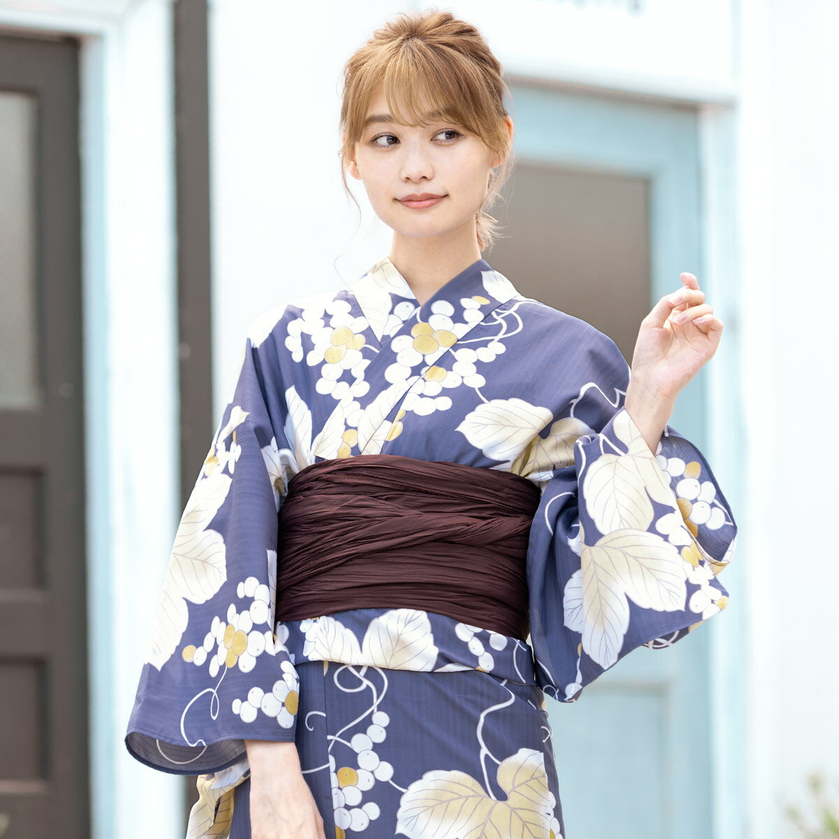 楽天市場】浴衣 紫 セット（カラーパープル）（浴衣セット｜和服