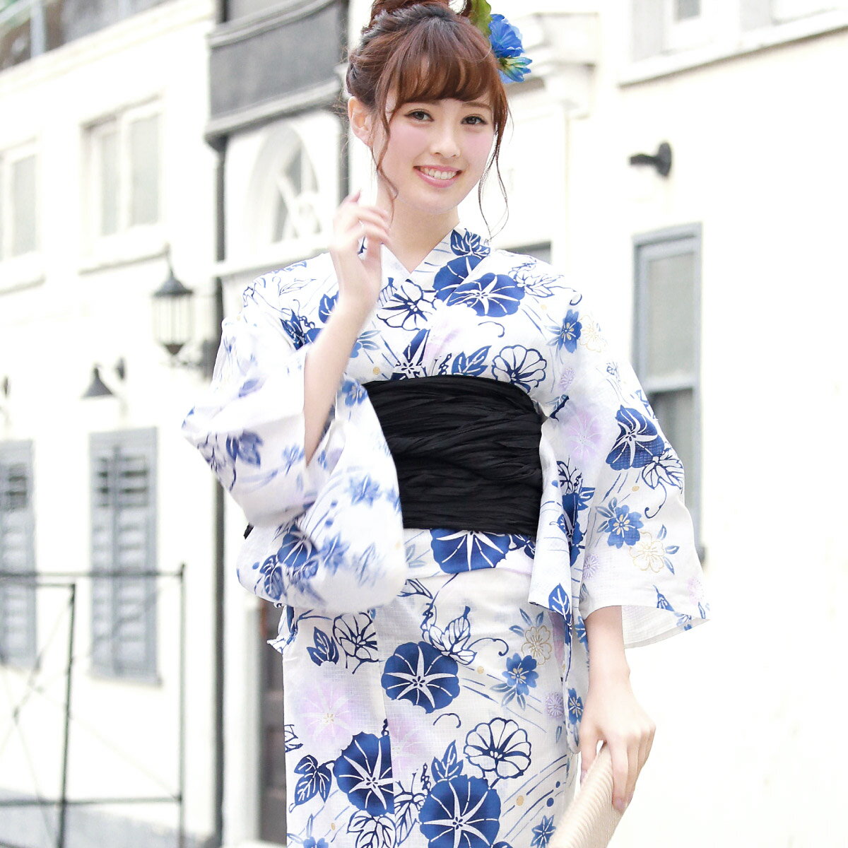 楽天市場】金魚（柄朝顔）（浴衣セット｜和服）：レディース