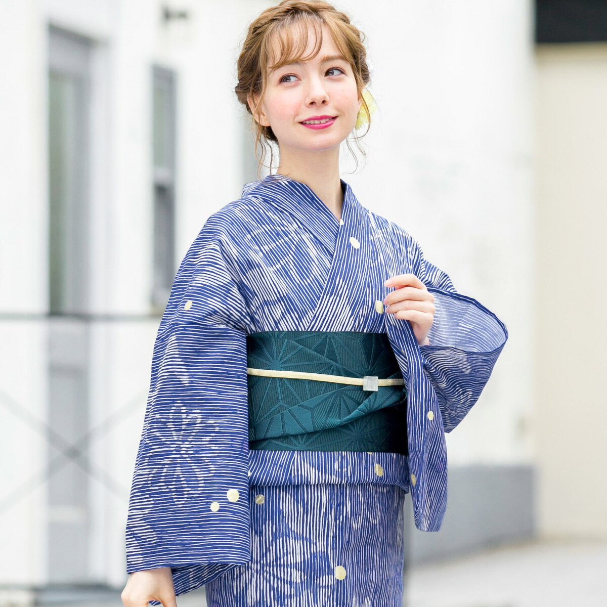 楽天市場】紺（柄金魚）（浴衣セット｜和服）：レディースファッション