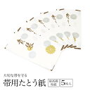 【6/1限定★クーポンで10%OFF】たとう紙 帯 和紙 5枚セット 帯用 白 ホワイト 貴装 衣装包み 和装小物 保管 文庫紙 紐 窓 保存 畳紙 梅雨