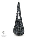 マラソン☆最大1000円クーポン配布中☆5/9-16 1:59エコバッグ ドロールバッグ コンパクト 軽量 ブラック系 黒 グレー チェック柄 絞り ストレッチ...