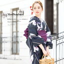 【クリアランス50%offクーポン】マラソン限定 浴衣 セット レディース 浴衣セット 兵児帯 大人 2点セット(浴衣/帯) 濃紺 ネイビー 濃紫 カラー 花 フラワー 綿 夏 花火大会 フリー 送料無料