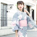 《対象クーポンで50%off》《2buy60%off》6/22~27 1:59まで浴衣 セット レディース レトロ 浴衣セット 大人 3点セット 青系 ブルー ピンク 鹿の子 牡丹 花 露芝 ラメ 手捺染 手縫い 綿麻 兵児帯 女性 ボヌールセゾン フリー 送料無料