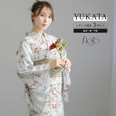 \浴衣フェス/7/16まで限定★クーポンで1BUY50%OFF・2BUY60%OFF浴衣 セット レディース 浴衣セット 兵児帯 2025 floro 簡単 涼しい コーディネート済み 水色 亜麻色 薄茶 赤 桜 花柄 おしゃれ 可愛い 下駄 S フリー 送料無料