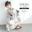 《対象クーポンで50%off》《2buy60%off》6/22~27 1:59まで浴衣 セット レディース 浴衣セット 半幅帯 2025 floro 簡単 涼しい コーディネート済み 吸水速乾 紫 グレー ニュアンスカラー おしゃれ 可愛い 下駄 S フリー 送料無料