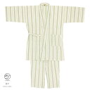 【先着限定50%offクーポン】先着300名☆5/9-16 1:59甚平 メンズ おしゃれ 父の日 緑 グリーン 白 ホワイト 縞 ストライプ 麻混紡 しじら織...