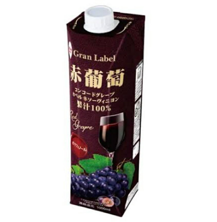 スジャータ 赤葡萄(濃縮還元) 1000ml紙パック×6本セット
