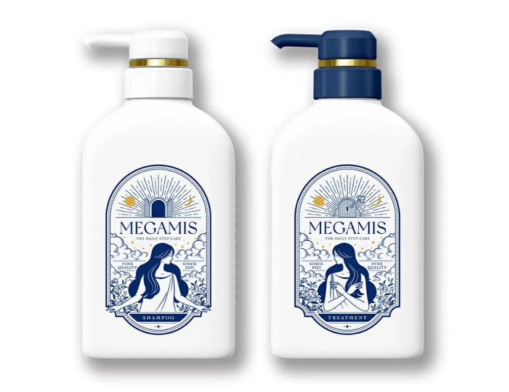 MEGAMIS　メガミス　シャンプー(440ml)＋トリートメント(440ml)　本体セット　送料無料のサムネイル