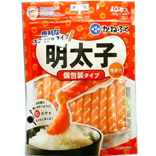 かねふく 無着色明太バラコスティック 30g×10本入り 使いやすい 【プロ】 かねふく 無着色明太バラコスティック 30g×10本入り 使いやすい 【プロ】