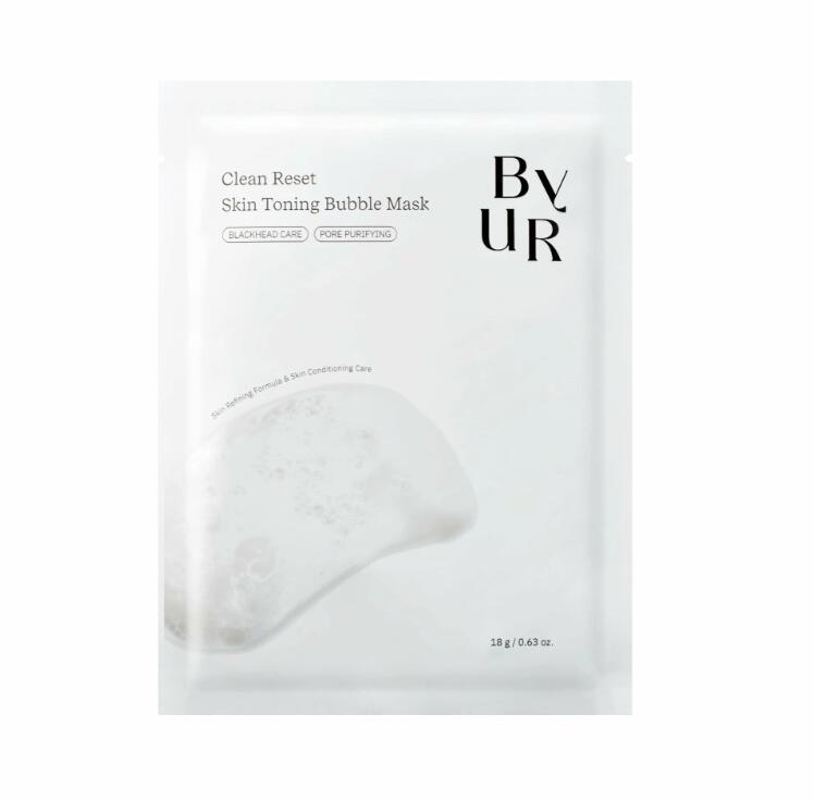 ByUR クリーンリセット スキントーニング バブルマスク 1枚 洗い流すパック 毛穴ケア 　1枚