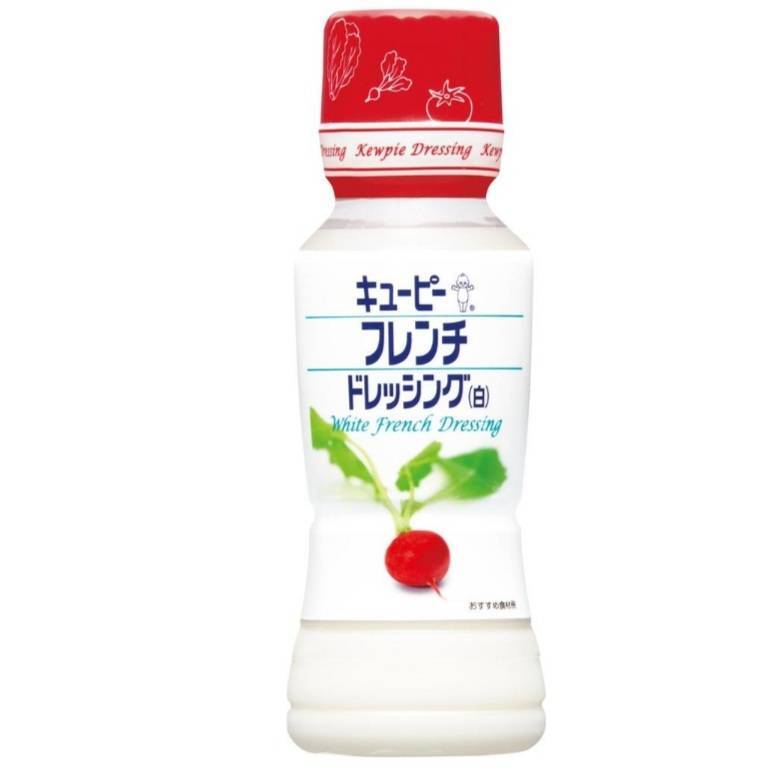 商品情報キユーピーフレンチドレッシング（白）原材料名食用植物油脂（国内製造）、ぶどう糖果糖液糖、醸造酢、食塩、オニオンエキス、卵黄、オニオンパウダー、濃縮レモン果汁、酵母エキスパウダー／増粘剤（キサンタンガム）、調味料（アミノ酸）、香辛料抽出物、（一部に卵・大豆を含む）栄養成分表示大さじ約1杯（15g）当たりエネルギー38kcalたんぱく質0.0g脂質3.7g炭水化物0.9g食塩相当量0.6gこの商品は キユーピーフレンチドレッシング（白） ポイント キユーピーフレンチドレッシング（白） ショップからのメッセージ 納期について 4