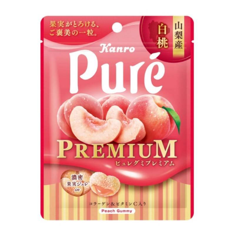 カンロピュレグミプレミアム　山梨産白桃　54g×6袋