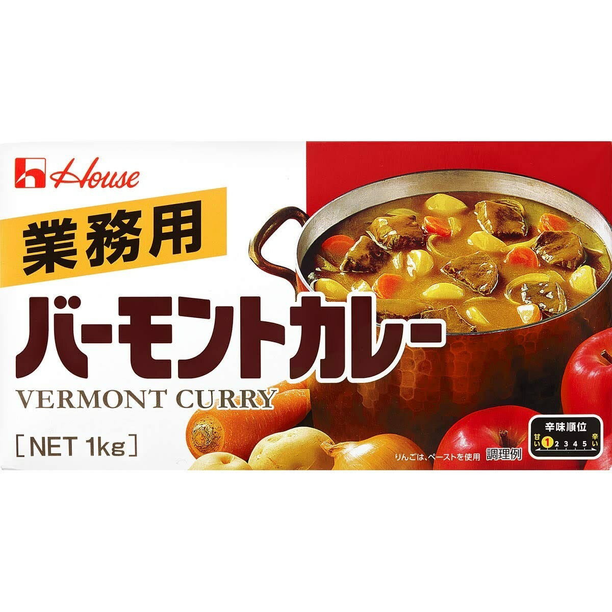 ハウス食品 業務用バーモントカレー（甘口） 1kg（50皿分）【プロ】