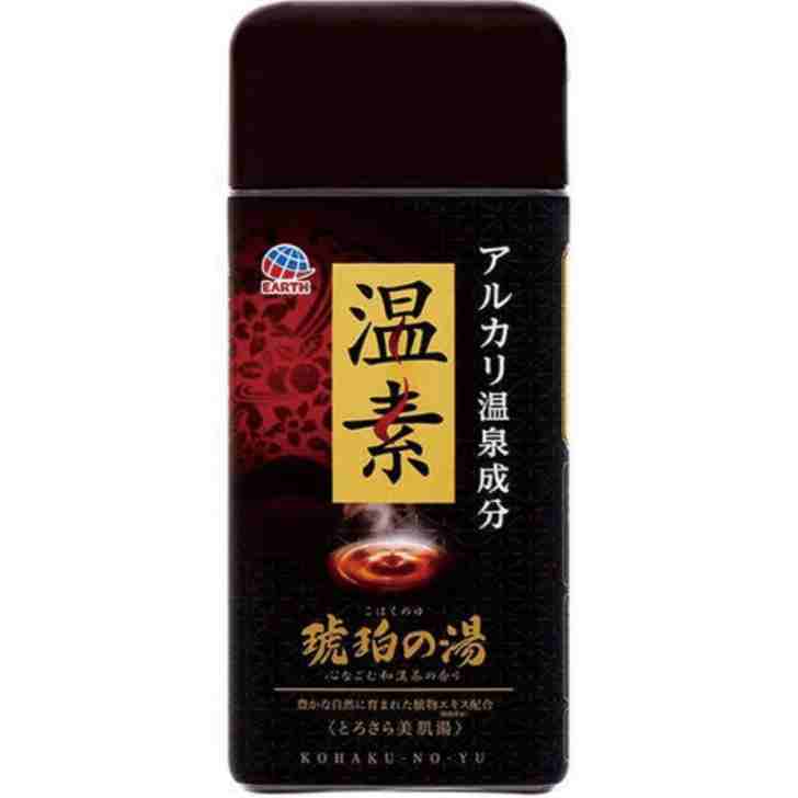【アース製薬】温素 琥珀の湯 600g 本体 ( オンソ ボトル入り入浴剤 お風呂 )